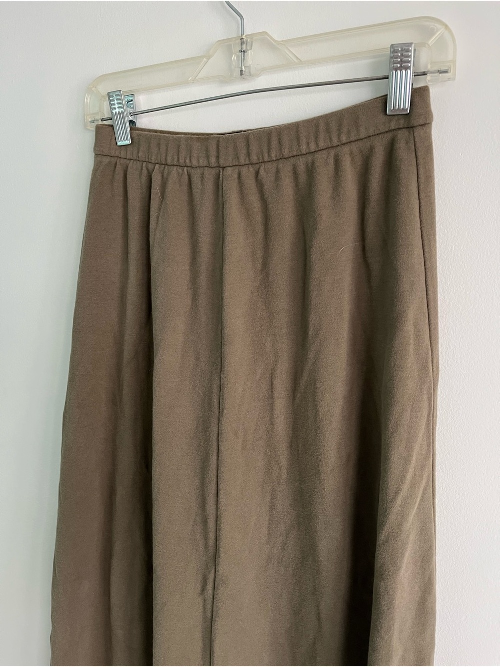 Y2K Vintage Olive Green Gorpcore Lands’ End Soft Cotton Midi Skirt Size S